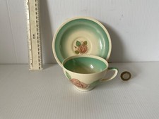 RARE VINTAGE SUSIE COOPER ENGLAND CUP SAUCER PATRICIA ROSE  ART DECO