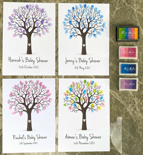 Baby shower fingerprint tree - shower,