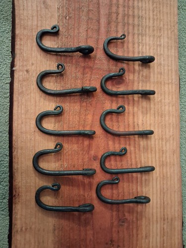 Set hand forged hooks - of, 10