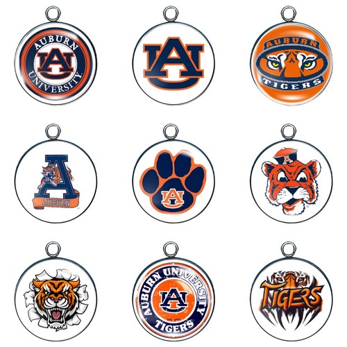 Auburn tigers glass cabochon - auburn,