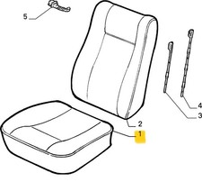 Fiat Cinquecento Sporting 92-98 FRONT SEAT COVER OEM 121616080