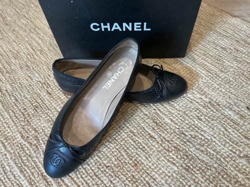 Genuine black leather chanel - genuine,