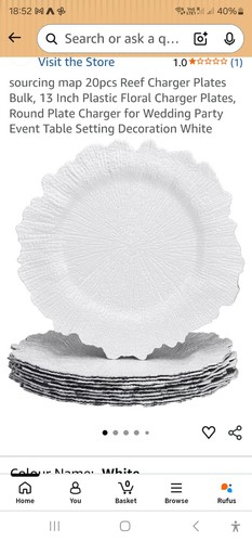 Plates plastic floral charger - floral,