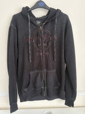Men’s Hard Rock Cafe Hotel Dublin Full Zip Lightweight Hoodie Black Size Medium