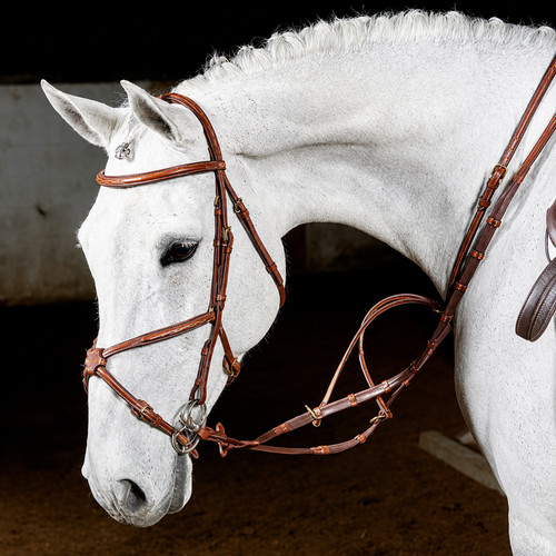 Pony leather grackle bridle - grackle,