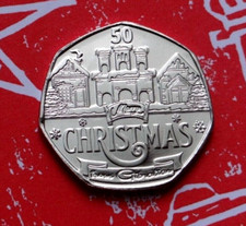 2024 Gibraltar 🎄 CHRISTMAS 🇬🇮 50 pence coin 🎅 * NEW - KING Charles 50 p coin