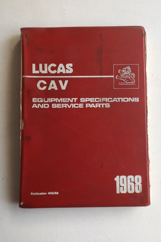 Lucas cav 400e parts - 400e, 1968
