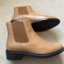 BNWOT Geox Respira Ultra Comfort Tan Chunky Chelsea Boots Size 5