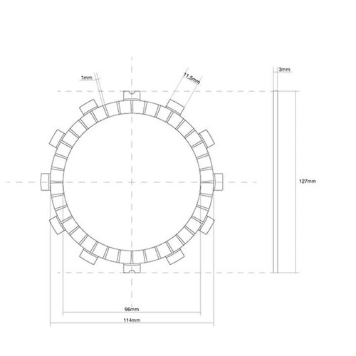 Single clutch disc fcc - disc, for