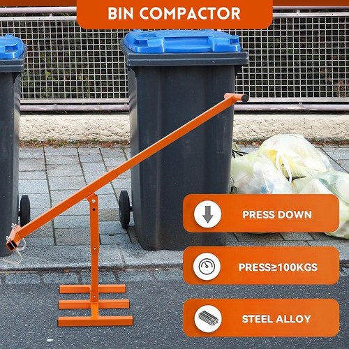 Wheelie bin compactor press - wheelie,