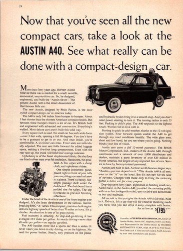 1959 original print austin - print, ad