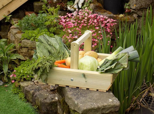 Pear tree wooden garden - garden, trug