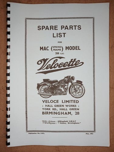 Velocette mac spring - mac, frame