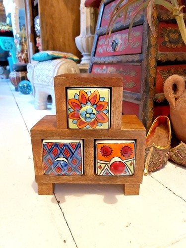 Handmade indian ceramic three - indian,