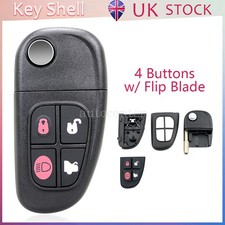 Jaguar Flip Key Fob Case for X-Type S-Type XJ XJR 2004 2005 2006 2007 2008 2009