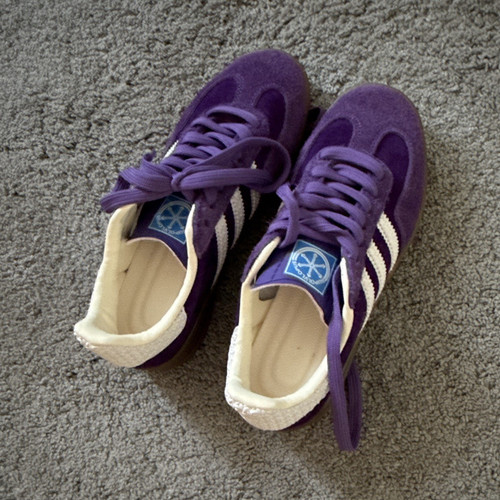 Purple suede women trainers - ,