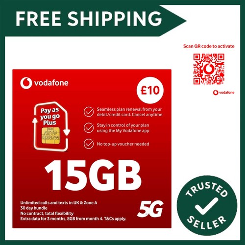 Flexible vodafone sim - flexible, £10