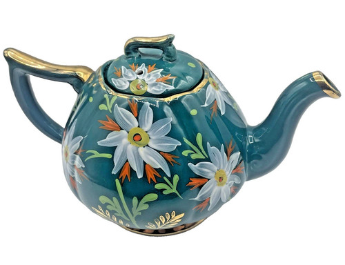 Vintage lingard teapot teal - vintage,