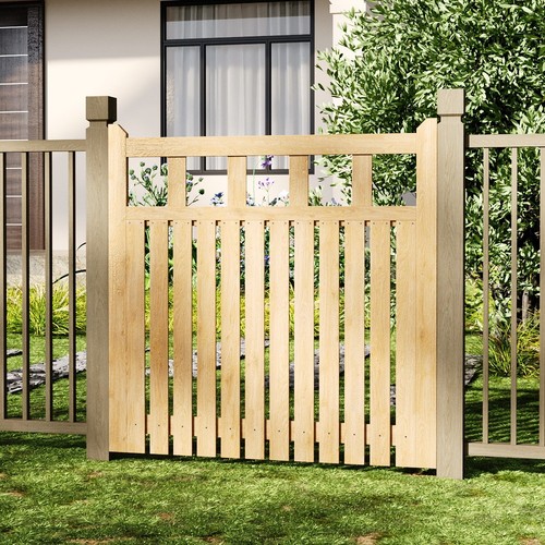 Tall outdoor wooden - wooden, fence