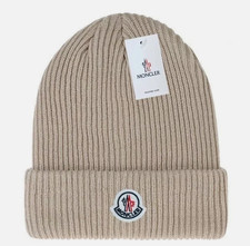 Unisex MONCLER Ribbed Knit Beanie Caps Classic Knitted hat Warm hat