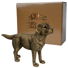 Labrador figurine ornament collectable Leonardo Reflections Bronzed gift boxed