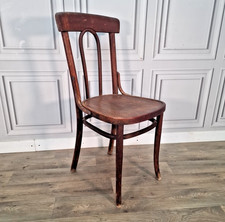 Antique Bentwood Café Chair – Curved Back Wooden Bistro Seat – Thonet Style