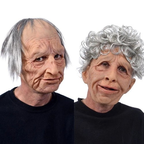 Old man mask - old,