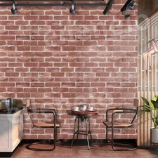3D-Red Brick Wallpaper