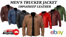 Men's Real Leather Trucker