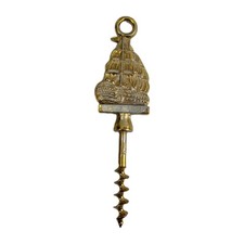 Vintage Brass Ship Corkscrew