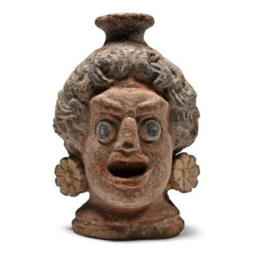 Greek terracotta head an - of,