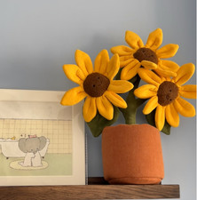 Jellycat Cheerful Sunflower Plush - Soft Flower Toy with Tags & Dust Bag