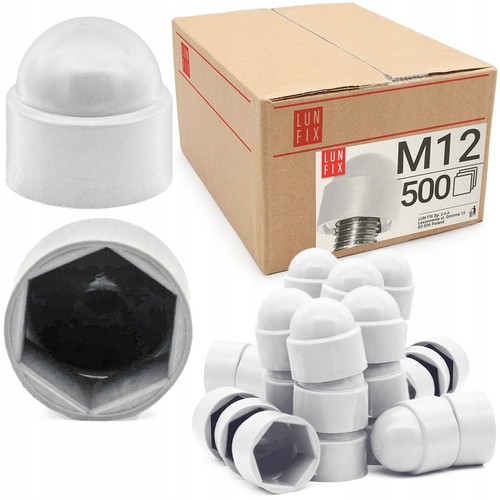 500x m12 white bolt - white, caps