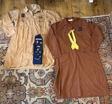 Vintage 70s Girl Guide Uniform Joblot Shirts Sash Badges Good Condition