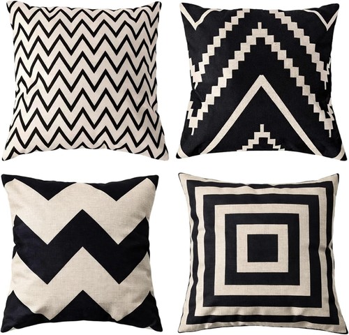 Kxrtpx black and white cushion - kxrtpx,