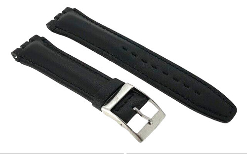 Black genuine leather 19mm - leather,