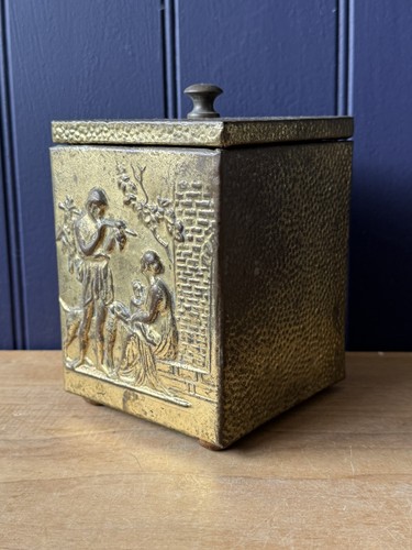 Tea caddy wooden tin lined - tea,
