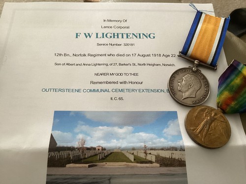 Ww1 medal pair kia - ww1,
