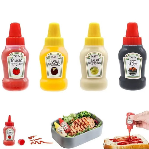 4pcs mini ketchup - mini, bottle