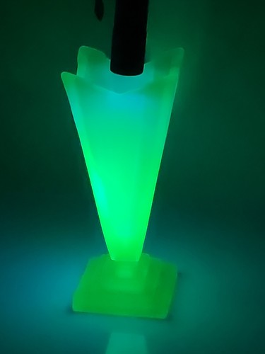 Uranium glass vase - glass, wyndham