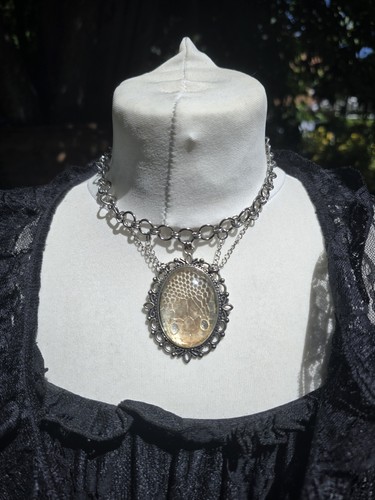 Snakeskin chainmail necklace - snakeskin,