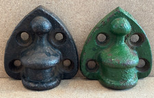 PAIR ANTIQUE CAST IRON GATE CUP HINGES