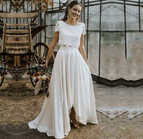 Twopiece wedding dress lace - twopiece,