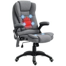 Vinsetto Office Chair with Heating Massage Points, Relaxing Reclining, Grey