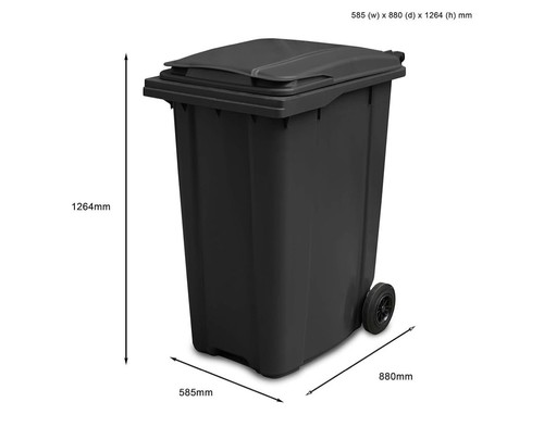Black 360l wheelie - black,