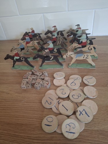 Vintage handmade horse racing