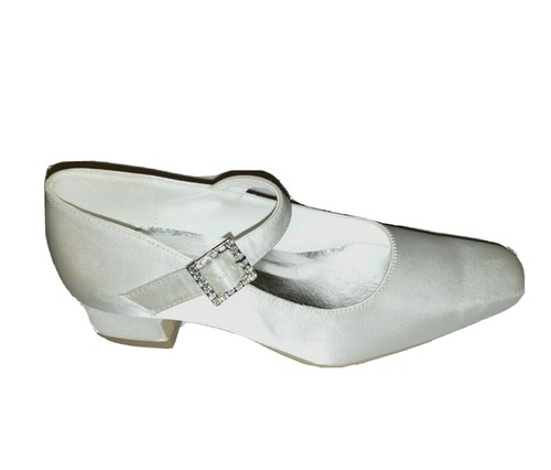 Girls ivory satin heel - girls, shoes
