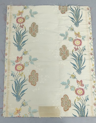 Antique silk damask fabric