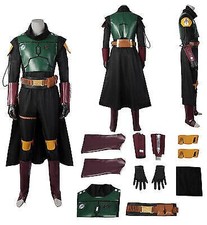 Boba Fett Cosplay Costume Mens Deluxe Battle Halloween Party Complete Outfit