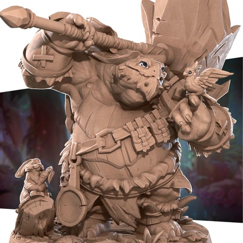 Tortle barbarian fighter - /,
